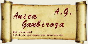 Anica Gambiroža vizit kartica